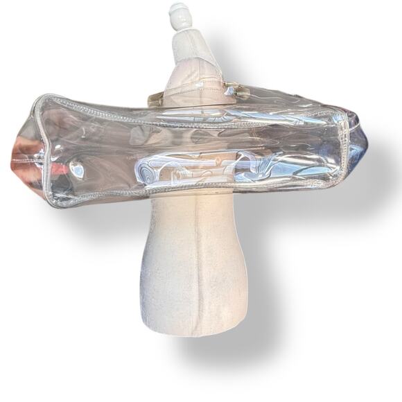 Vintage 90s Esprit Clear PVC Tote Bag Transparent Logo Purse Beach Transparent - Picture 7 of 9